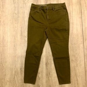 Talbots Flawless High-Rise Jegging Ankle 12P Olive